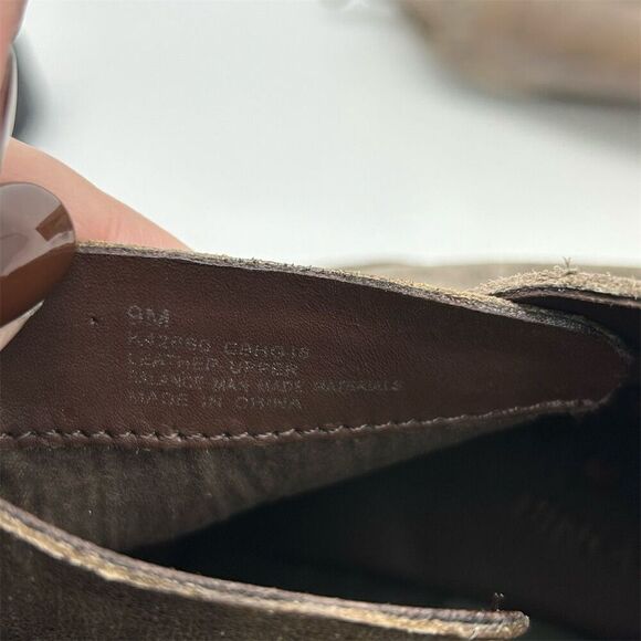 KORK-EASE Gray Light Brown Leather Ankle Booties Size 9 Back Zipper Comfort - Picture 13 of 13